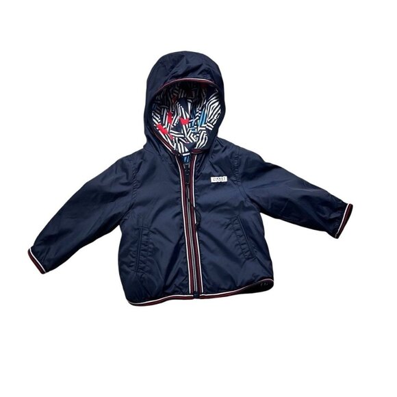 IKKS New Reversible Baby Jacket Size 6 Months Navy Blue - Picture 1 of 9